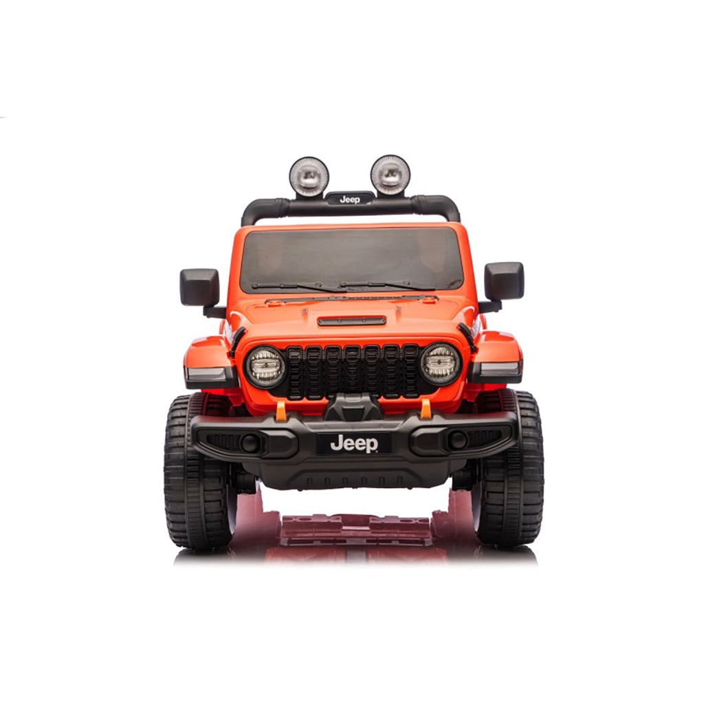 Macchina Elettrica per Bambini Jeep Wrangler Rubicon 12V con Telecomando Arancione