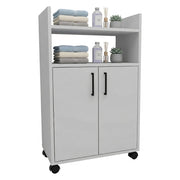Marzi, Armadio Multiuso 2 Ante 4 Ripiani, 60x97h cm Bianco