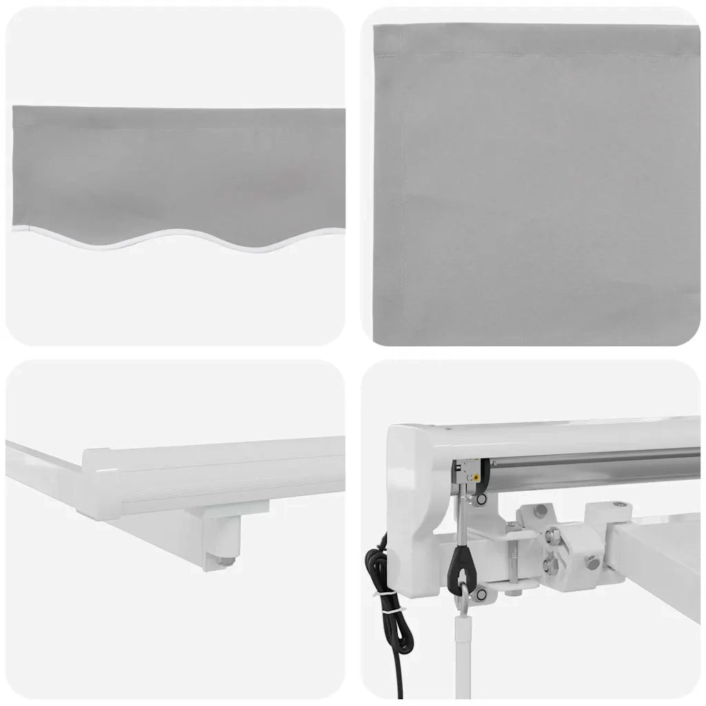 Tenda Retrattile Grigio chiaro 400x200 cm Tessuto 3329872
