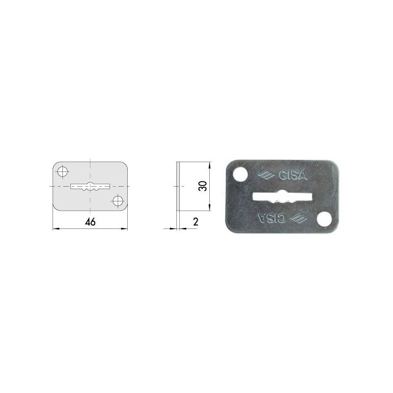 Bocchetta Rettangolare Dm 06124-02-0 Cisa