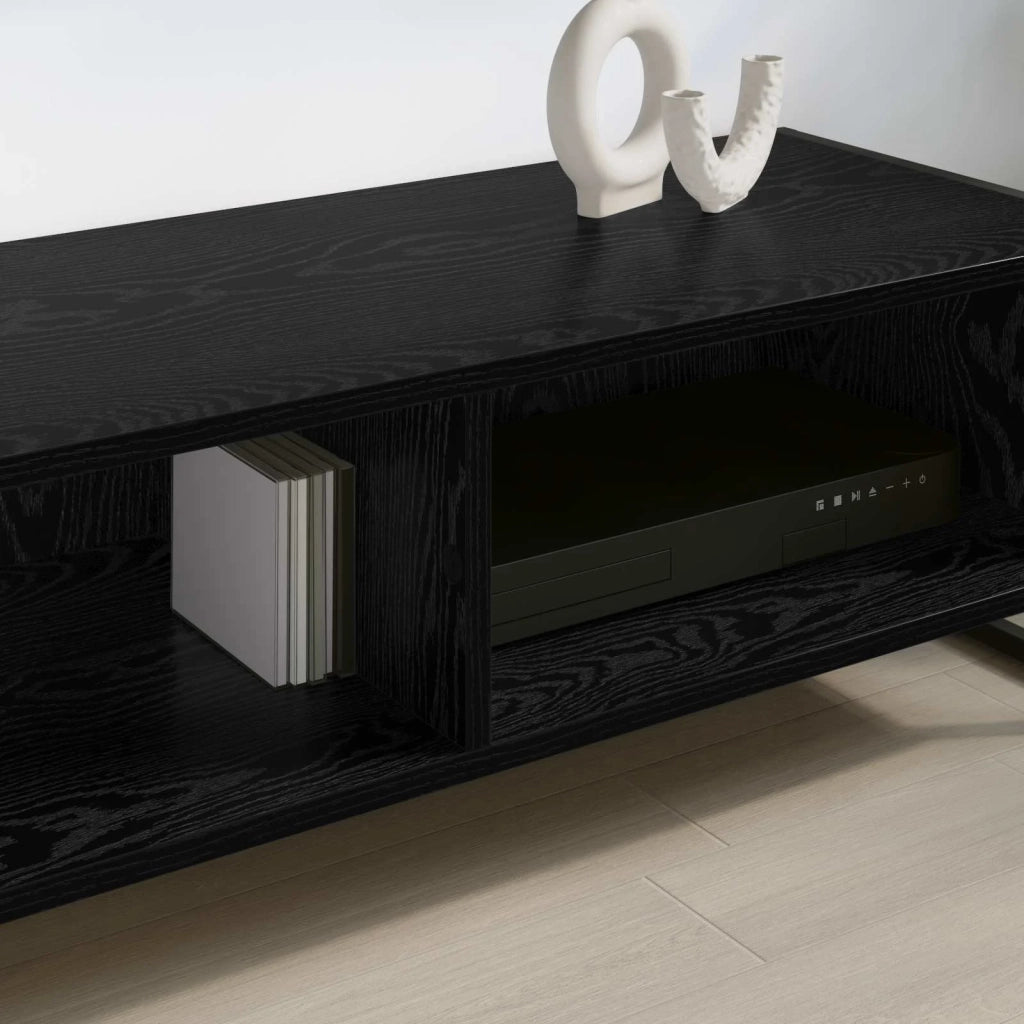 Mobile TV 100 x 36.5 x 30.5 cm Rovere Nero Legno multistrato