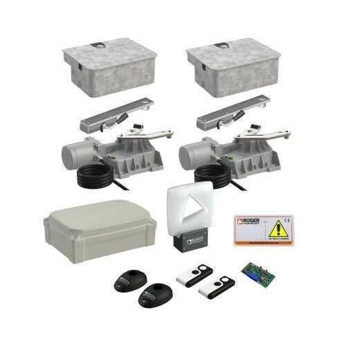 SET MOTORIDUTTORE INTERRATO BRUSHLESS PER CANCELLI BATTENTI ROGER SET BR21/354