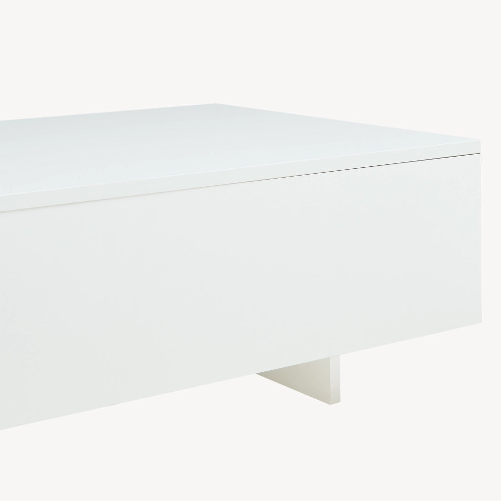 Tavolino Centrale da Salotto Lärketorp 115 x 55 x 31 cm - Bianco Lucido [en.casa]