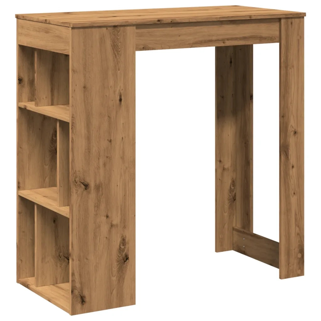 vidaXL Tavolo Bar con Rastrelliera Rovere 102x50x103,5 cm Multistrato