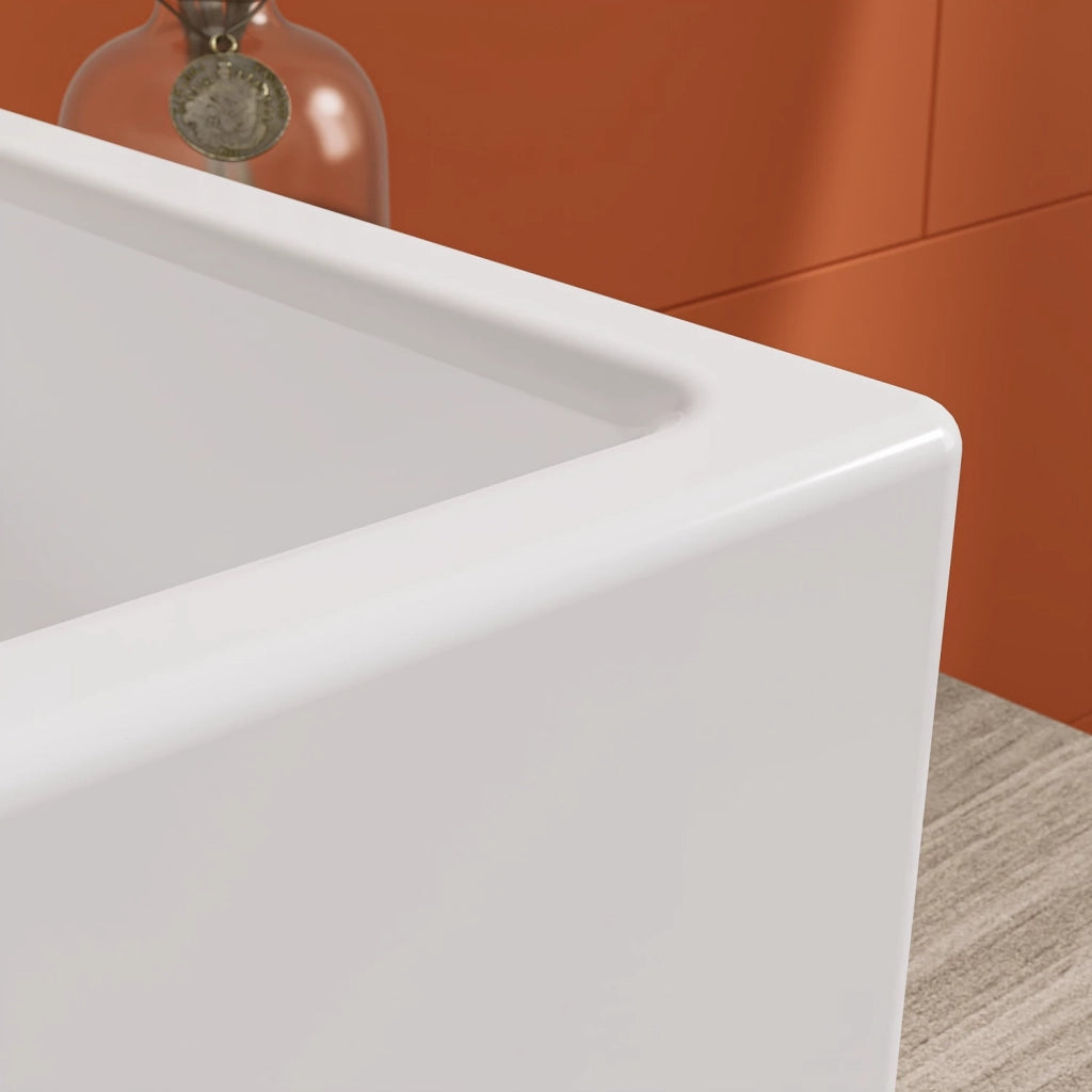Lavabo da appoggio rettangolare con troppopieno 51,5x36x15 cm Bianco