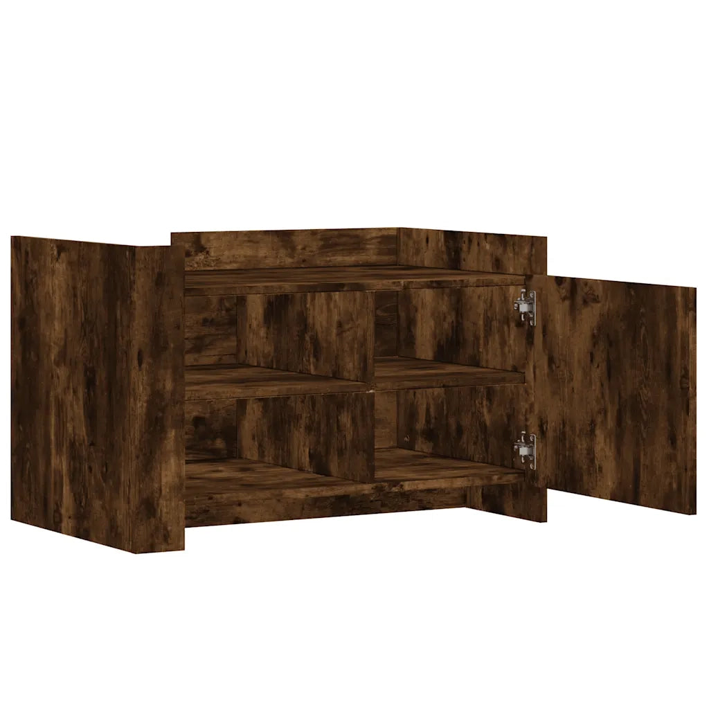 vidaXL Tavolino da Salotto Rovere Fumo 80x50x50cm in Legno Multistrato