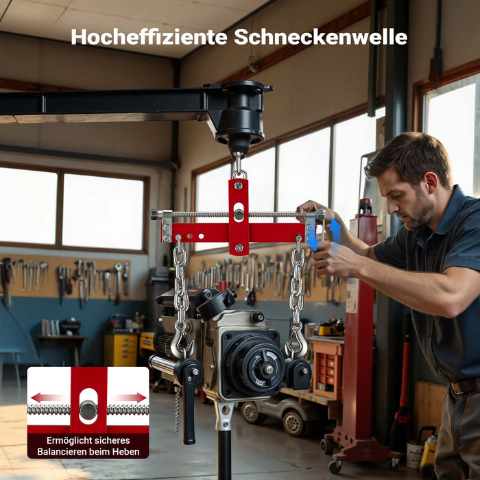 Equilibratore 900 kg Sollevatore Posizionatore Gruetta motore da officina