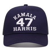 Cappellino da baseball blu con ricamo Kamala Harris 47