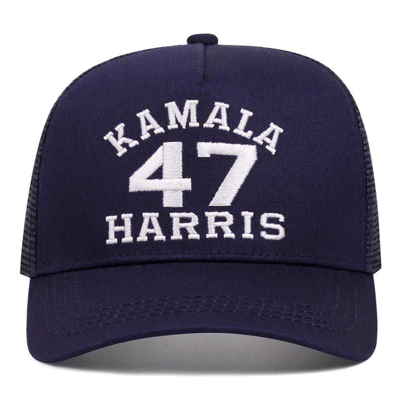 Cappellino da baseball blu con ricamo Kamala Harris 47