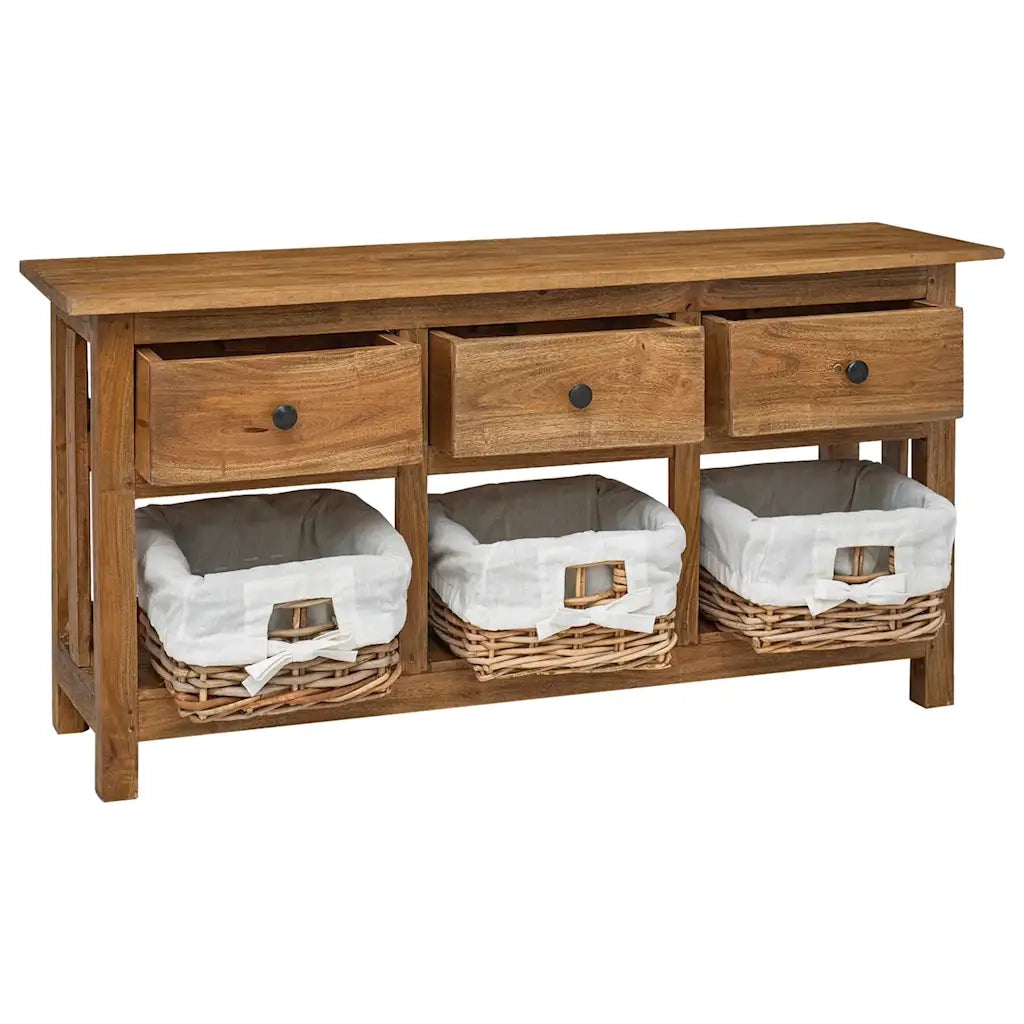 Credenza in Legno Massello di Recupero 100x30x50 cm