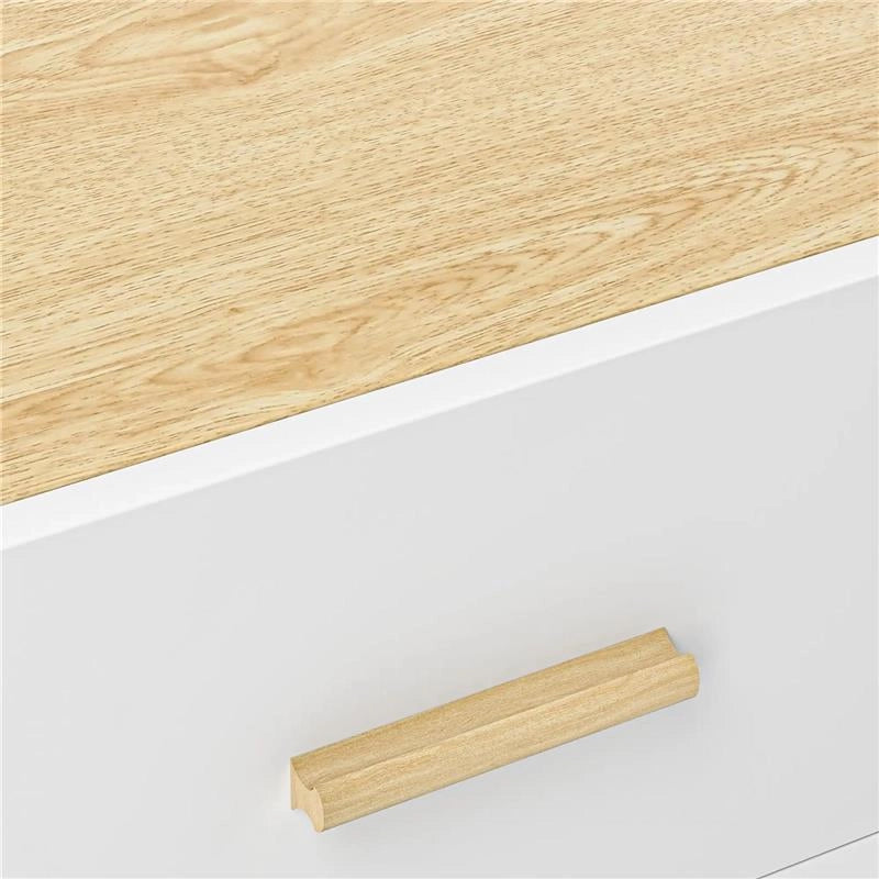 COMODINO CON 2 CASSETTI IN LEGNO IN STILE SCANDINAVO 40X40X50 CM ROVERE