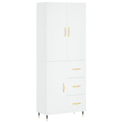Buffet credenza cassettiera armadio mobile contenitore organizer cucina soggiorno salotto alto 69,5 x 34 x 180 cm legno ingegnerizzato bianco 02_0032667