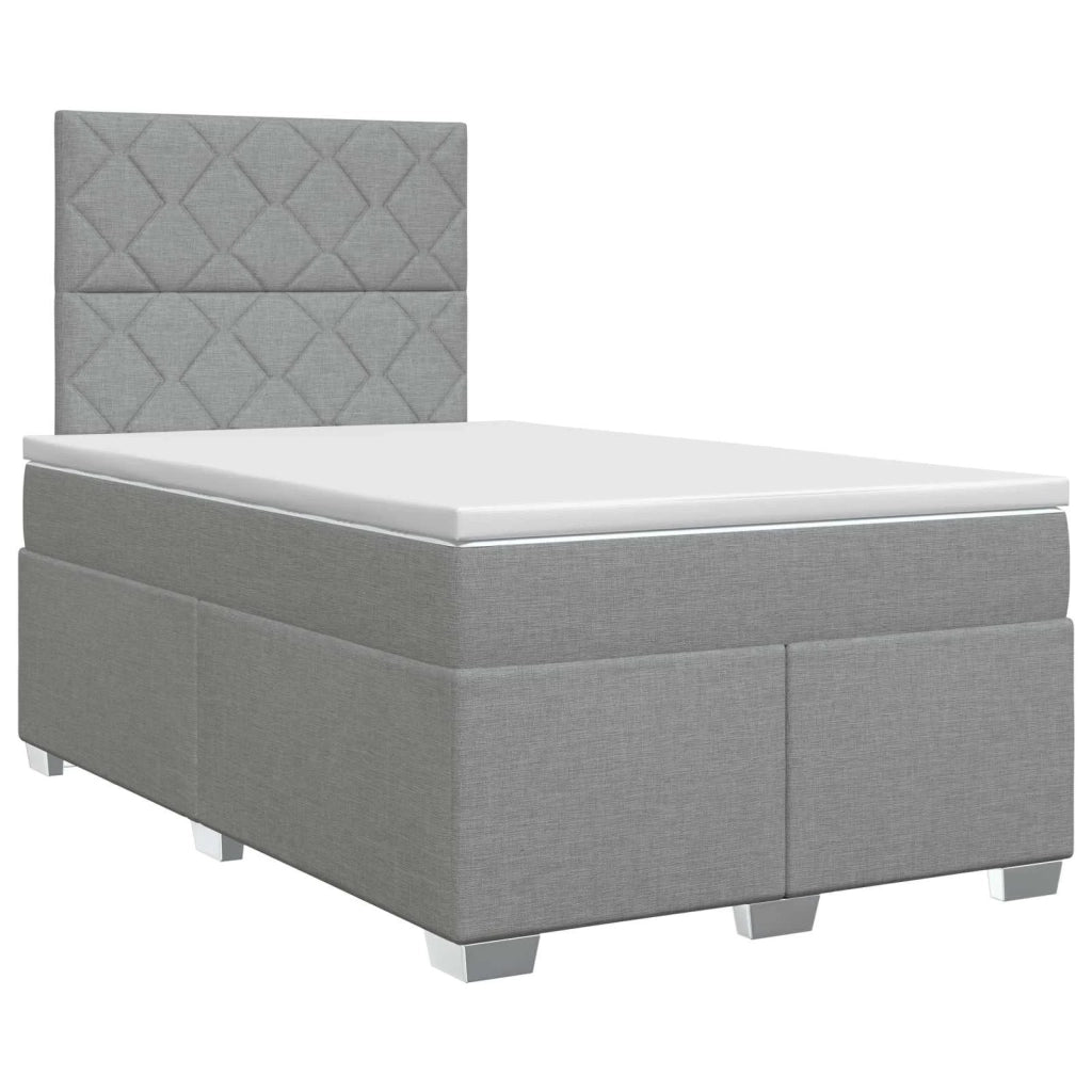 Letto box spring con materasso Grigio Chiaro 120 x 190 cm 3453367