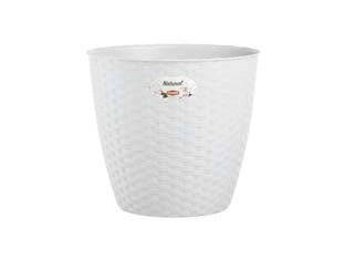 VASO NATURAL BIANCO- - ø cm.29x26.5h. - lt.12.5 - 3 pezzi STEFANPLAST