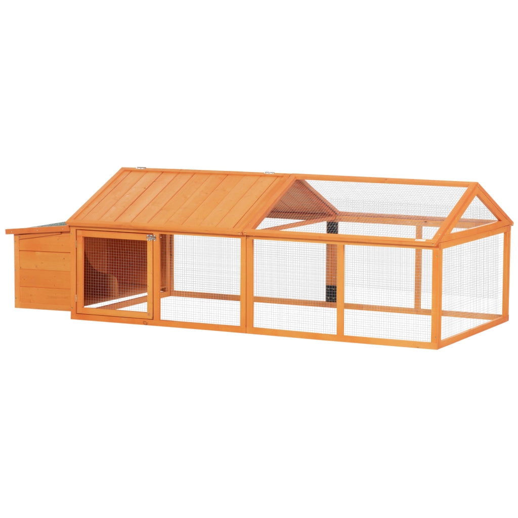 Polladio con nido per 4-8 galline ¨C zephmum ¨C arancione 240x112.5x76 cm
