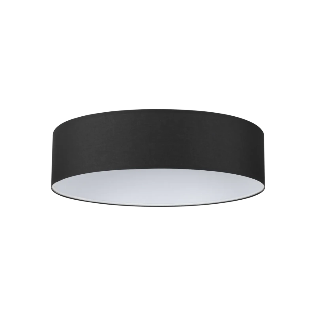 SET UP PARALUME SLIM D.70CM IN TESSUTO E PVC PER LAMPADARIO A SOFFITTO NERO