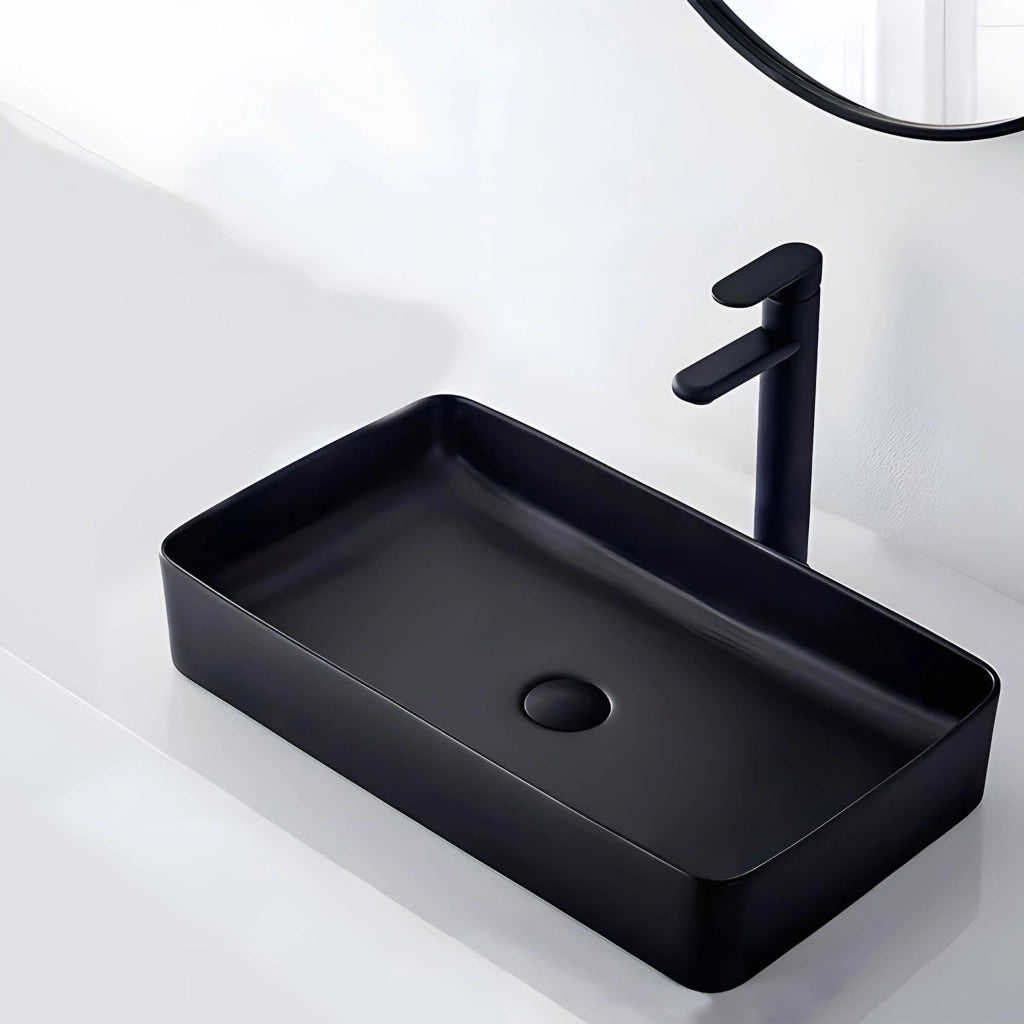 Lavabo Da Appoggio Denis Black Mat