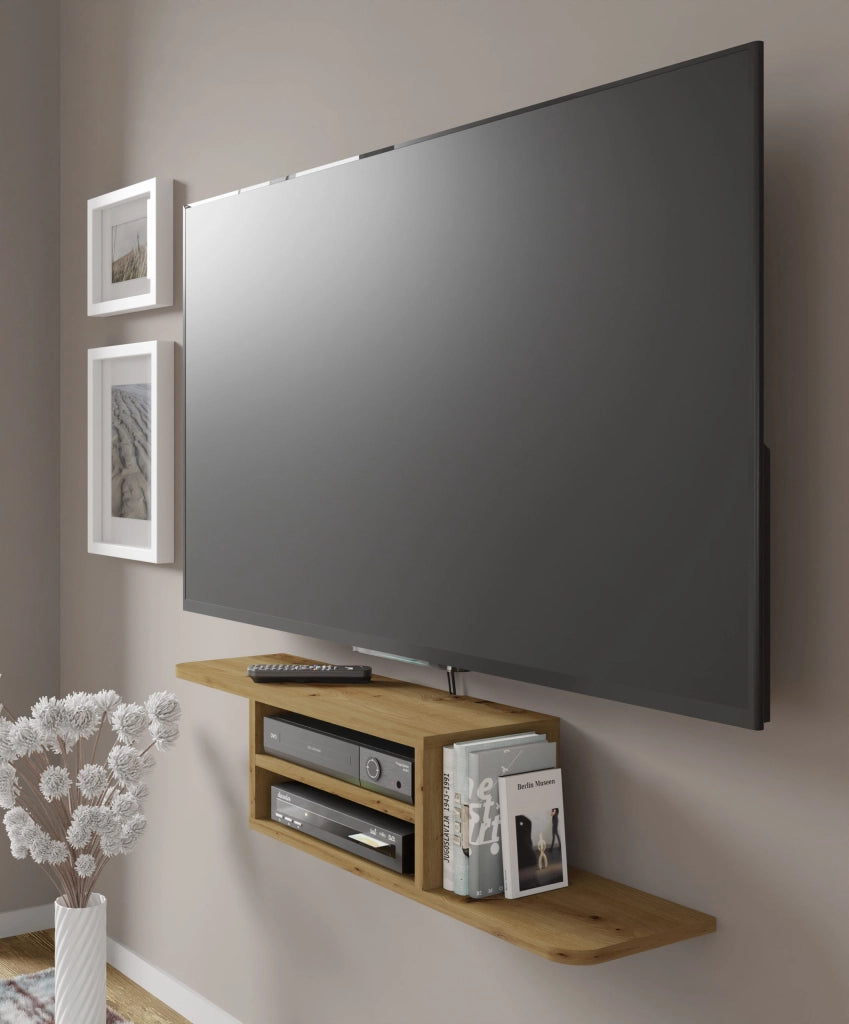 Mobile porta TV sospeso minimal DEDAL cm 90x22x20h  Rovere