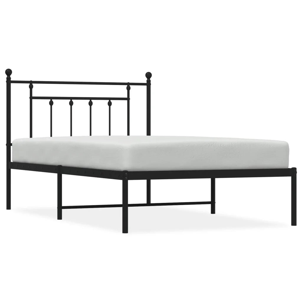 Giroletto con Testiera in Metallo Nero 107x203 cmcod mxl 81856