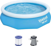 Set di costruzione piscina con pompa filtro Fast Set Ø 305 x 76 cm - Blu rotondo