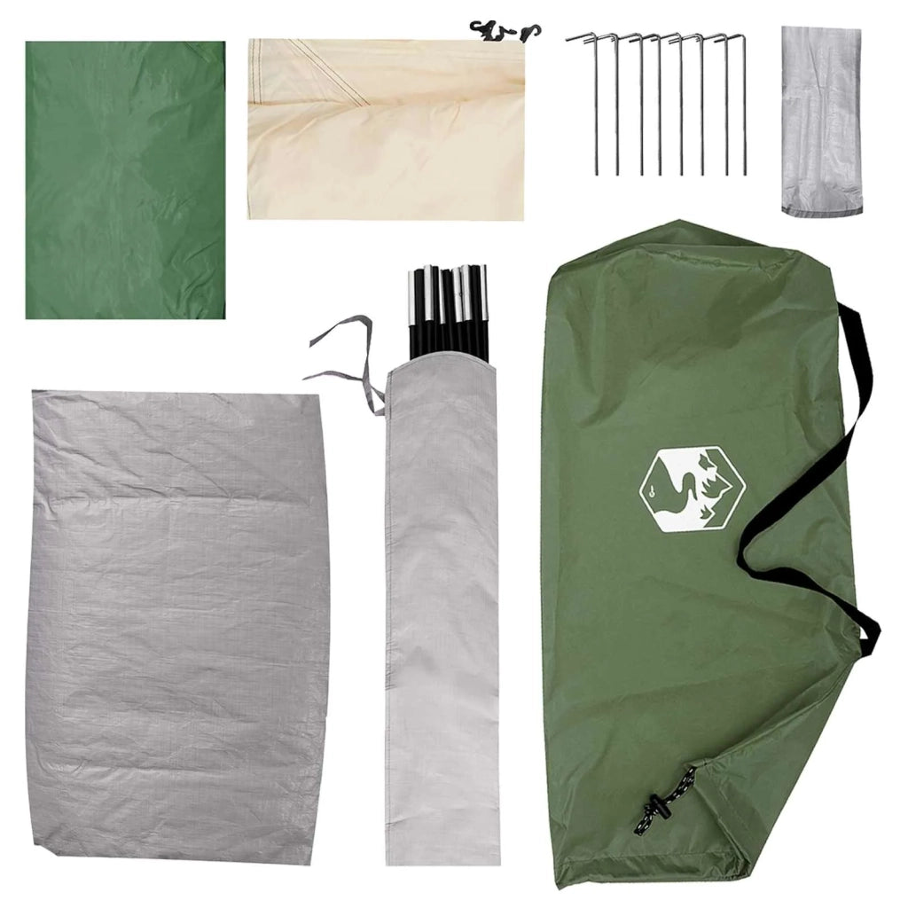 Tenda da campeggio Verde 2 persone Poliestere e Acciaio 42028642