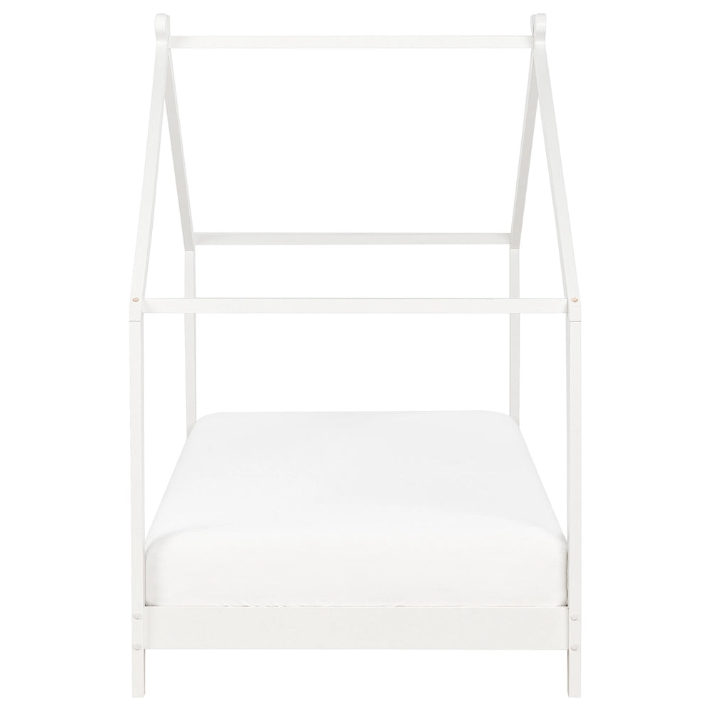 Letto per bambini con baldacchino e base in legno di pino bianco 90 x 200 cm cameretta