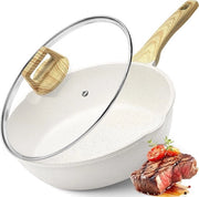 Wok con rivestimento antitrasformazione - Cucina salutare - 28 cm - Realizzato in alluminio fuso