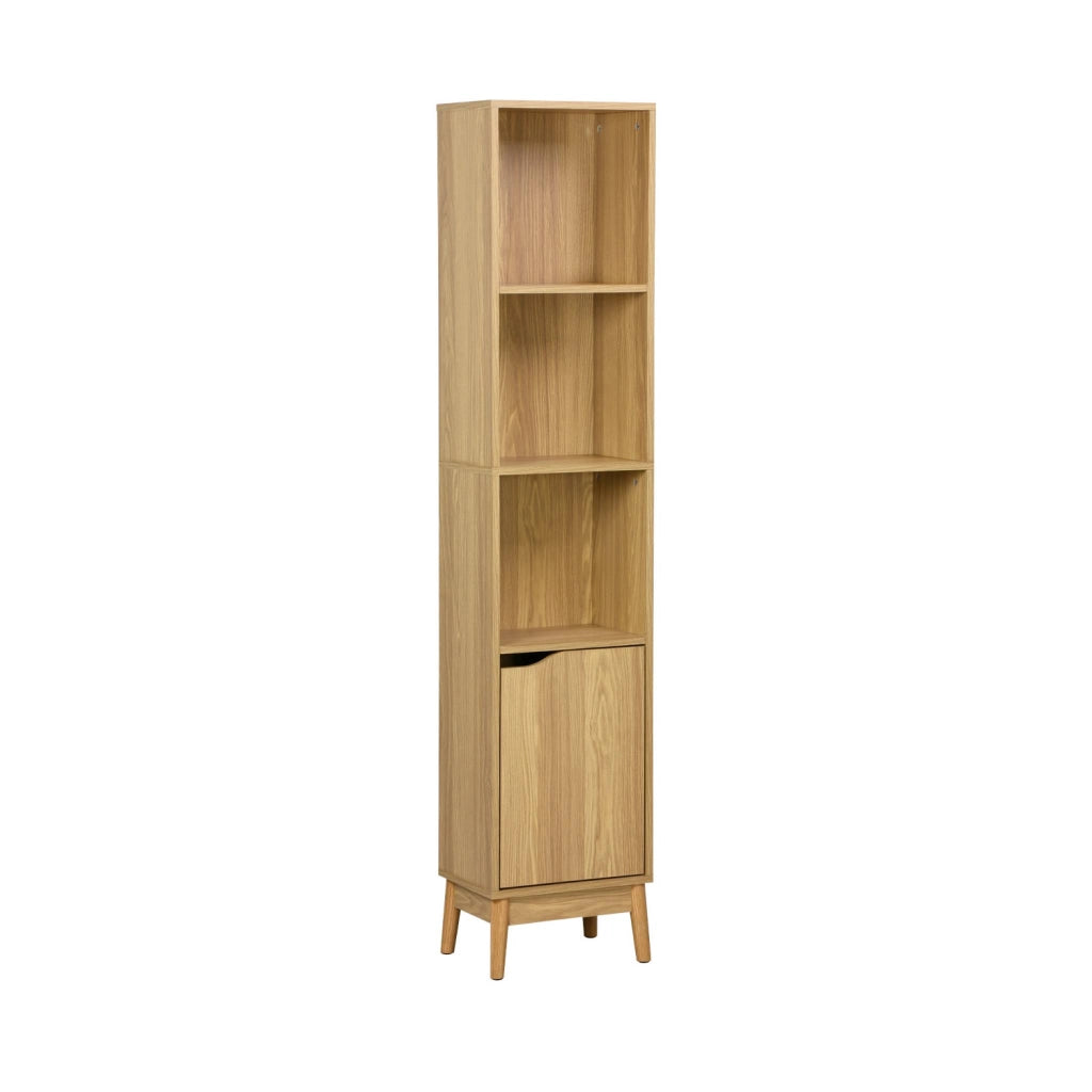 Colonna di stoccaggio per bagno vintage, 3 ripiani, frassino
