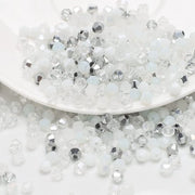 400 pezzi di perle di vetro - perline colorate - ideali per il fai da te stesso - 4 mm - perline per la lavorazione mista - perfette per gioielli - diverse colorazioni