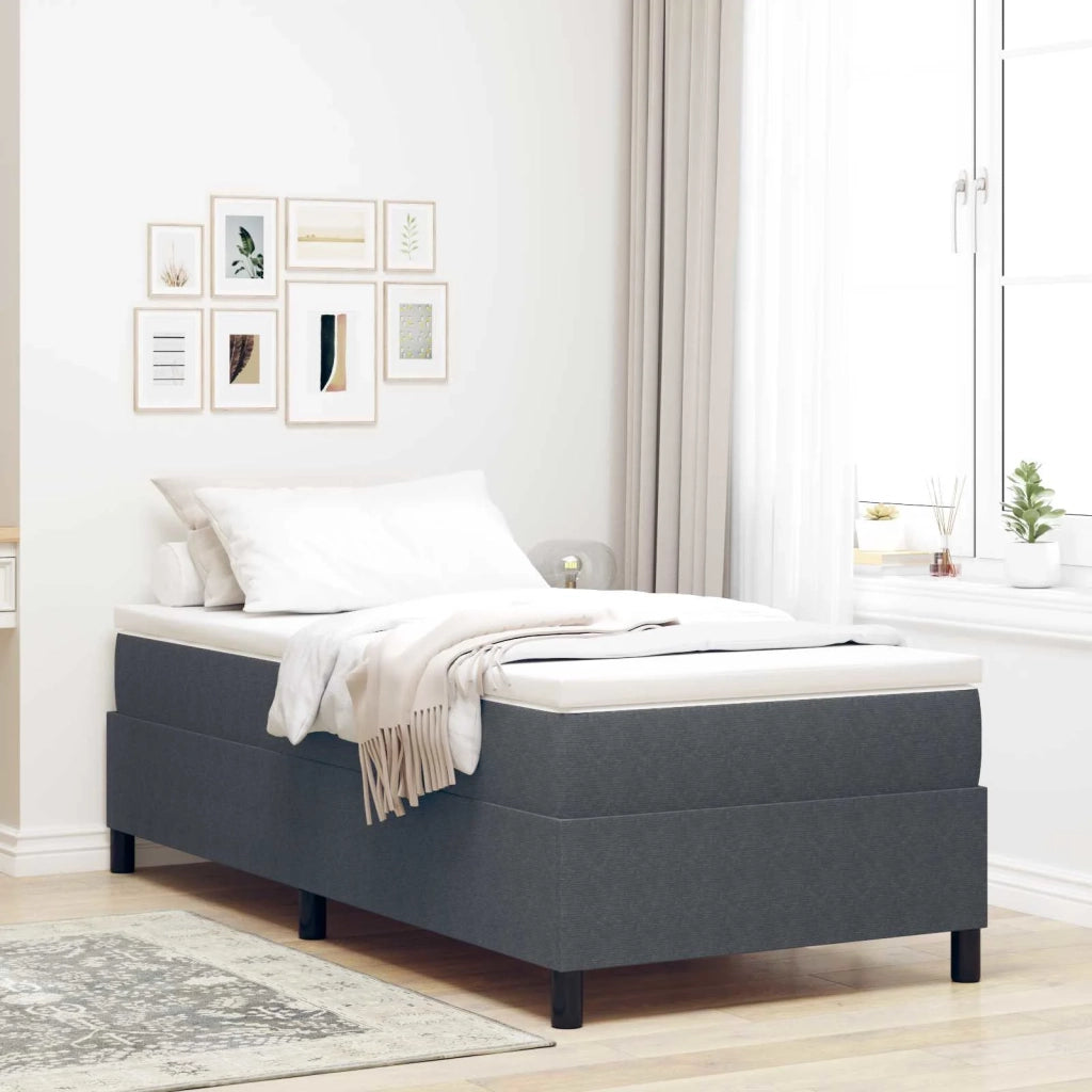 Struttura letto piattaforma-Giroletto-Rete del Letto Grigio scuro 100 x 200 cm