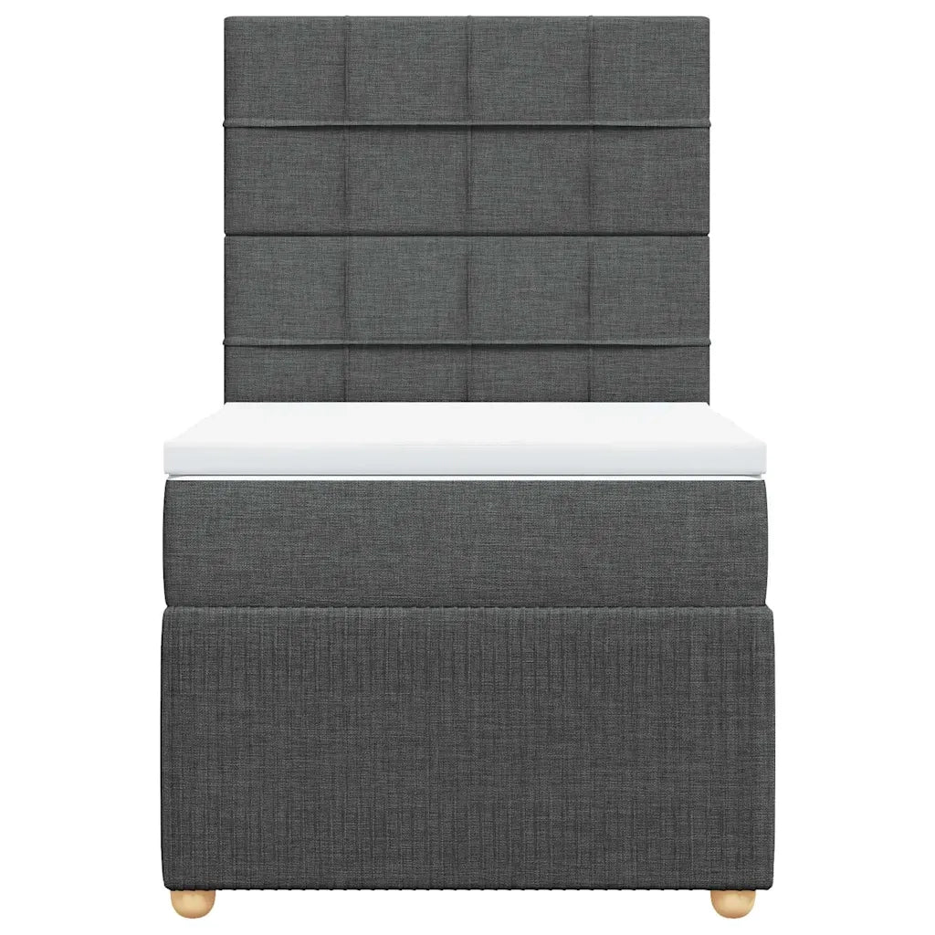Giroletto a Molle con Materasso Grigio Scuro 80x200 cm Tessuto 3294184