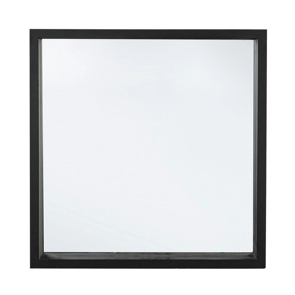 Specchio Legno Nero Moderno da Parete 52x52 cm - YOUNG