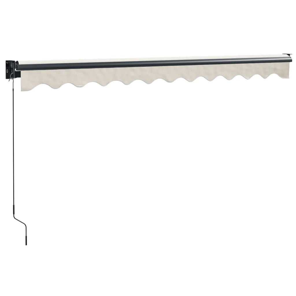 Tenda da Sole Retrattile Crema 3,5x2,5 m in Tessuto e Alluminio 3154452