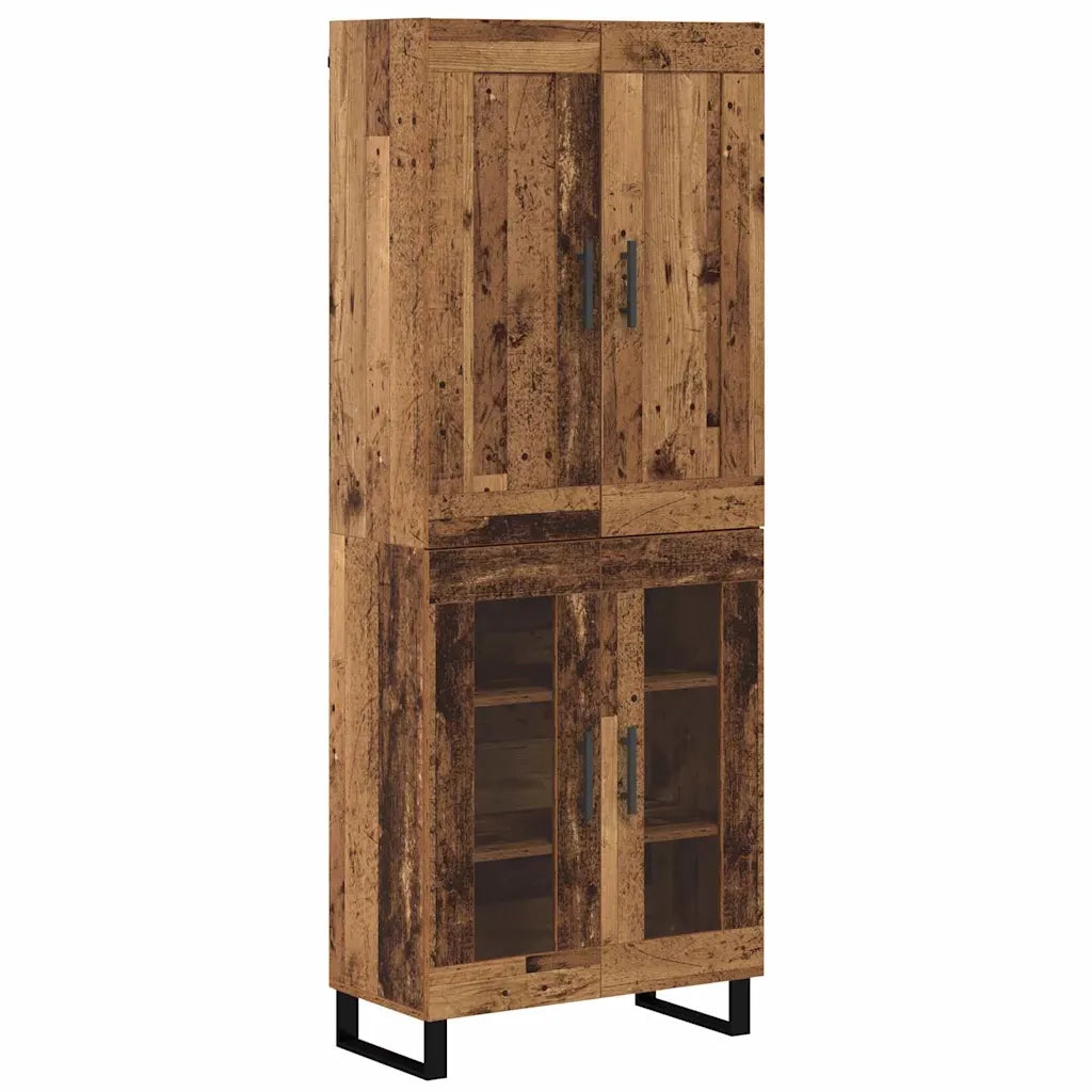 Credenza | Madia | Buffet da pranzo | Armadio da pranzo Legno vecchio 69,5 x 34 x 180 cm Legno multistrato