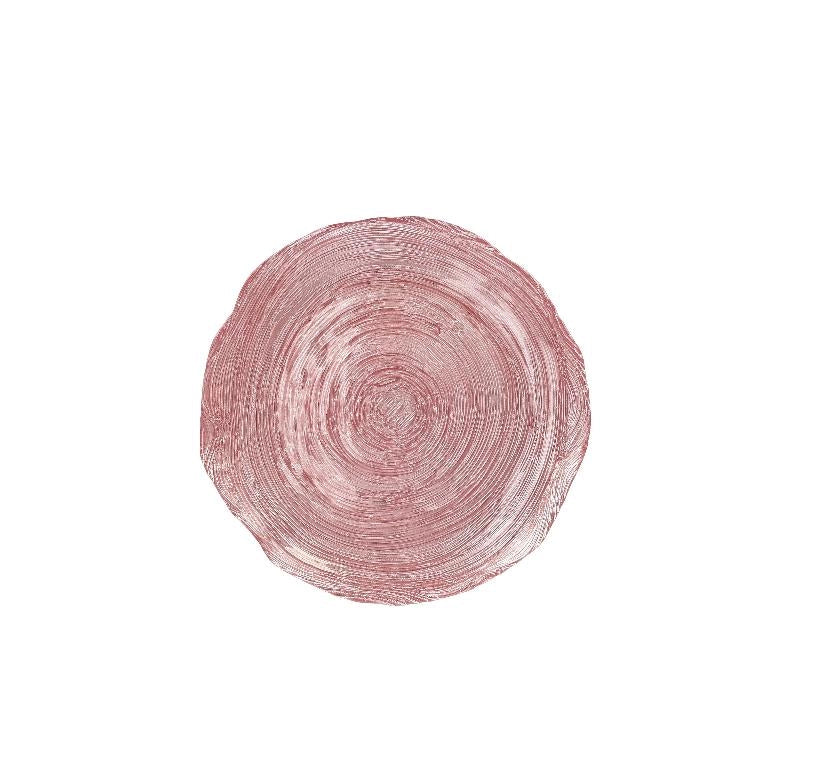 Piatto Decorativo Casa in Vetro Izzy Rosa 21 cm