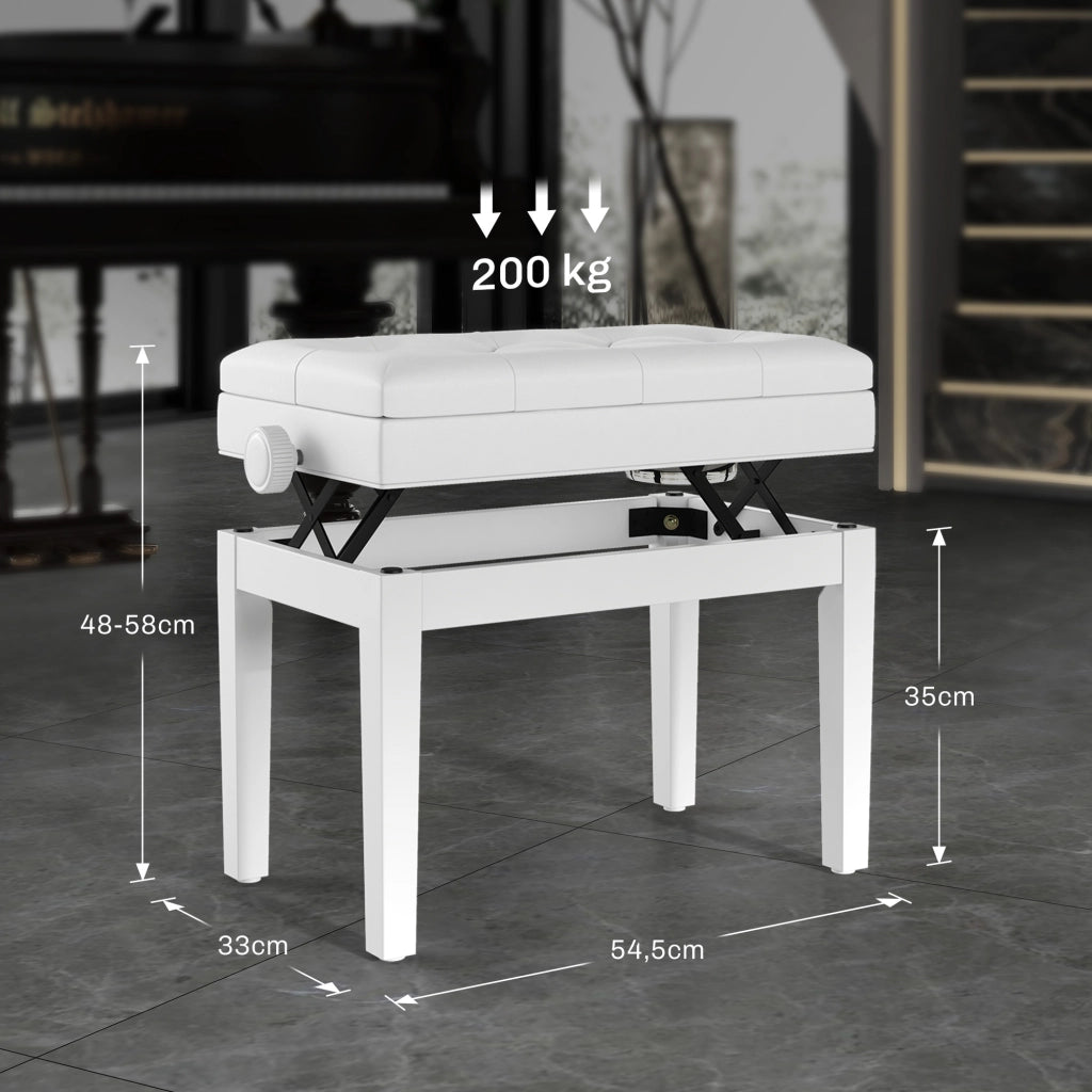 Tavolo regolabile in altezza ¨C zephmum ¨C bianco legno 120x60x48-58