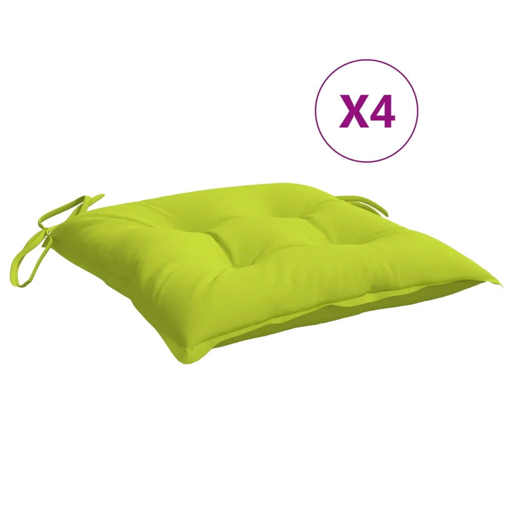Cuscini per Pallet 4 pz | Cuscini per sedie Verde Chiaro 50x50x7 cm Tessuto Oxford