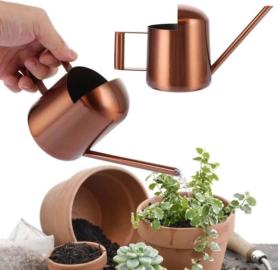 Giocatore 300 ml piccola giacca per piante da appartamento - acciaio inossidabile - lunga fuoriuscita - bronzo