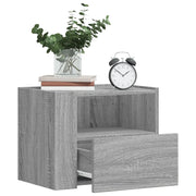 Comodini a Muro 2 pz-Set di 2 Tavolino da notte Grigio Sonoma 45x30x35 cm 541664