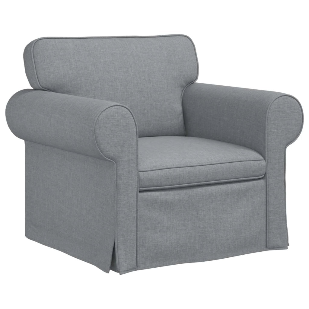 Set di divani 2 pcs Grigio chiaro 155 x 82 x 80 cm Tessuto