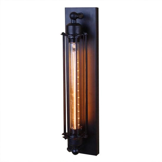 Lampada da parete nera - 1 luce lampada da parete moderna rurale 46 cm lampada da parete per camera da letto illuminazione interna per soggiorno e ingresso