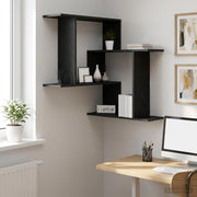 Scaffale da parete Rovere Nero 67 x 67 x 87 cm 8012221