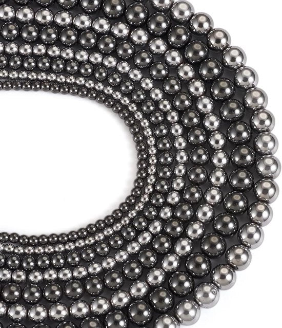 Collier in hematite con 8 catenelle di diversi diametri (4/6/8/10mm) - spacer per gioielli - bracciali in catenella per DIY - diverse misure