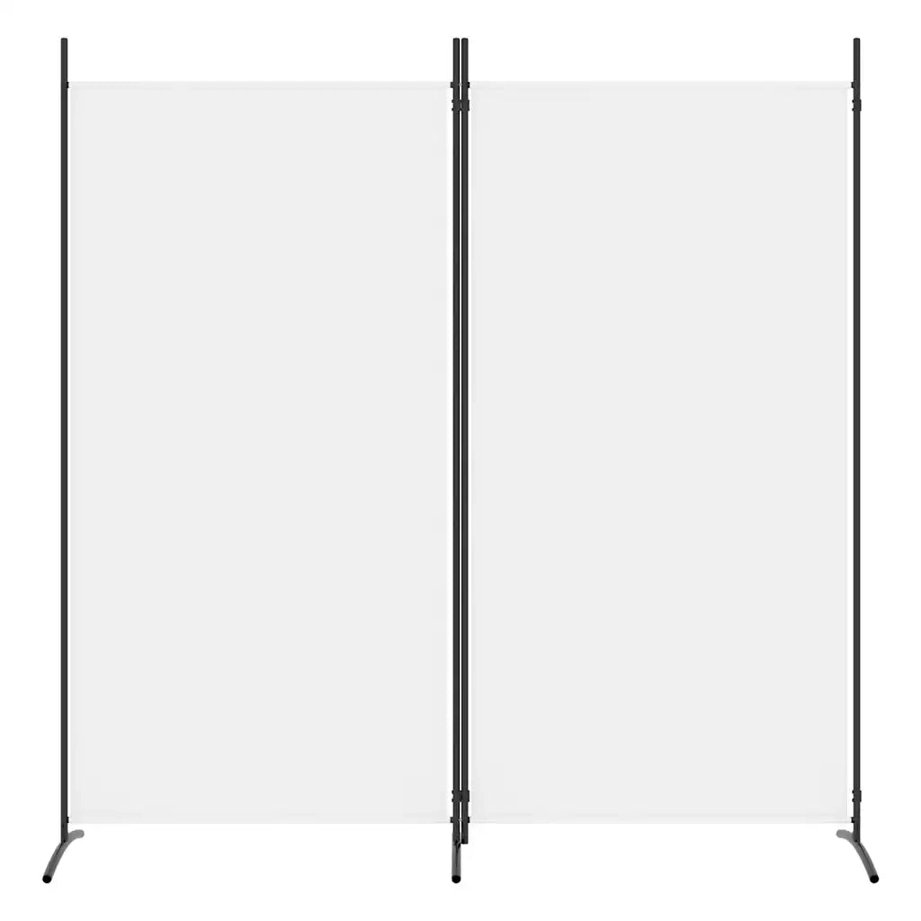 Divisorio a 2 Pannelli Bianco 175x180 cm Tessuto 350258