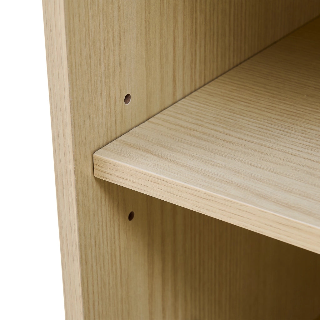 Mobili da ingresso con panca e vano portascarpe con 4 ganci, in MDF, color legno, 61 × 35 × 179,5 cm
