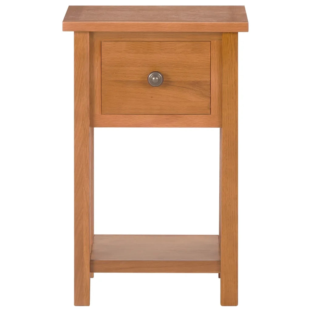 Tavolino Portariviste con Cassetto 35x27x55 cm Legno di Rovere cod mxl 12107
