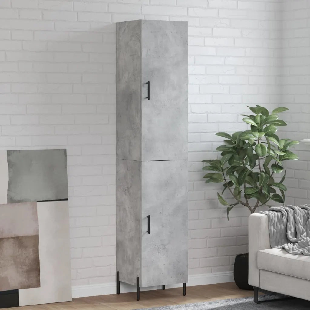 Credenza Grigio Cemento 34,5x34x180 cm in Legno Multistrato 3198797