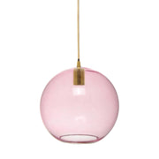 Lampada a sospensione Heike 100 in vetro rosa