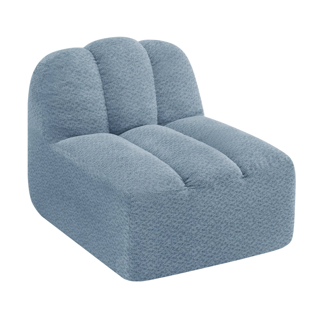 Sofà modulare senza struttura in pile granulato blu