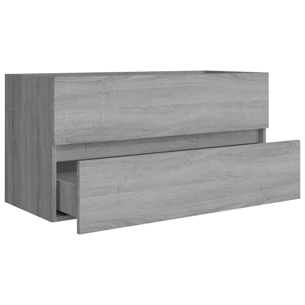 Mobile Sottolavabo-Armadietto da bagno Grigio Sonoma 90x38,5x45cm Legno Multistrato